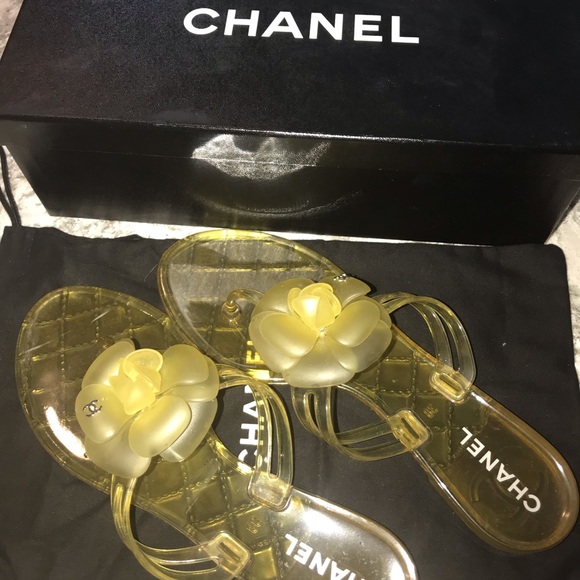 CHANEL Camellia Jelly Sandals